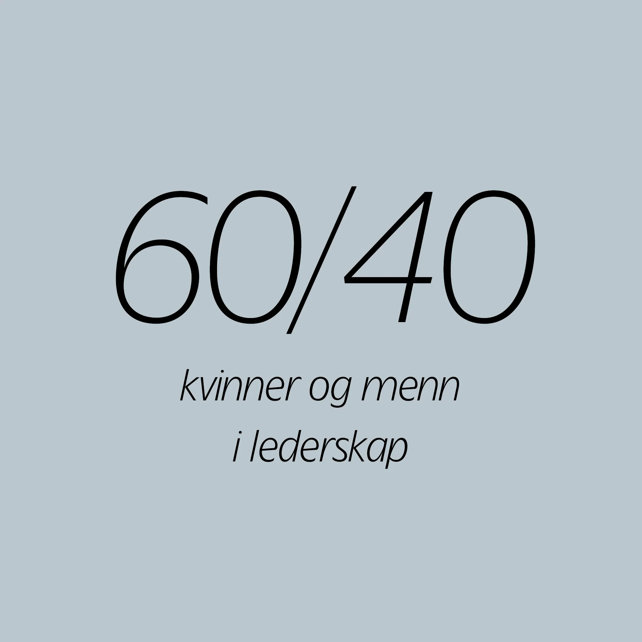LIKESTILLING PÅ ALLE NIVÅER