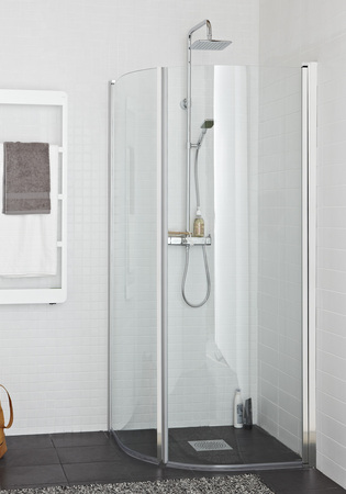 Dusjhjørne Original Round 70X70 Krom Klarglass