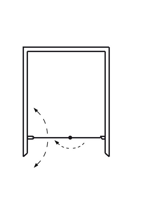 DUSJDØR IGLOO PRO FOLDE 85 NISJE 830-870MM KLARGLASS SVART