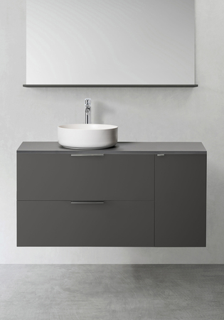 Servantskap Shape 1100 (Sidemodul Push) Antracit