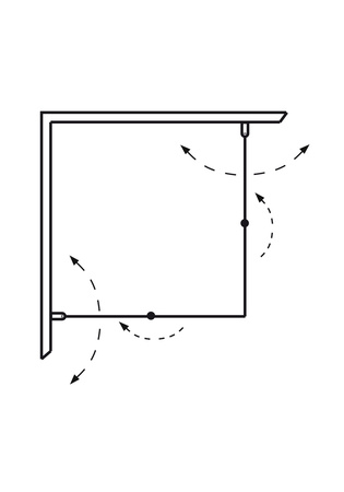 Dusjhjørne Igloo Pro Fold 70X70 Svart