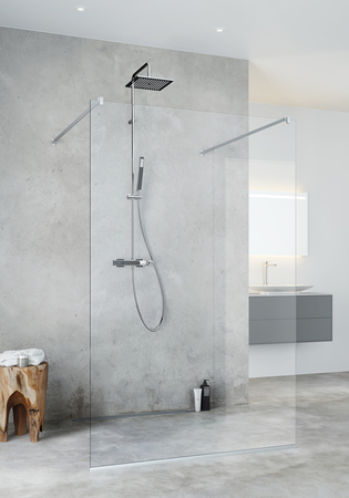Dusjvegg Igloo Pro I-Wall 100 Klarglass Aluminium