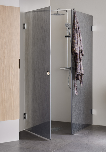 DUSJHJØRNE INFINITY LACE COMBI DØR/VEGG 90X90 KROM - Dusj - Hafa