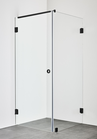 Dusjhjørne Infinity Combi Dør/Vegg 100X100 Svart