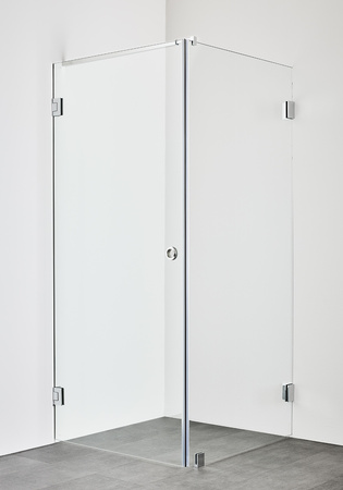 Dusjhjørne Infinity Combi Dør/Vegg 100X100 Krom