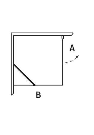 Dusjhjørne Igloo Pro  Dør + Vegg 90X70 Klarglass Svart