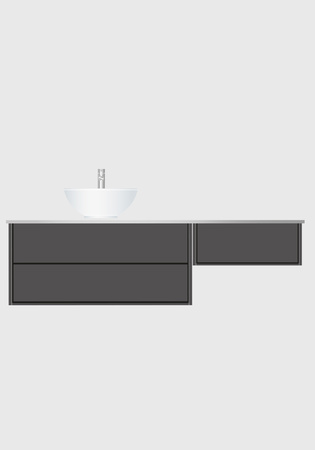Servantskap Edge 1600 1000 M 600 Modul Antracit