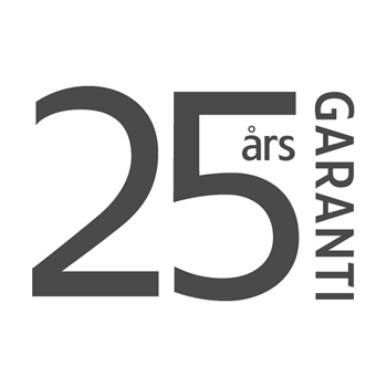 opptil 25 års garanti