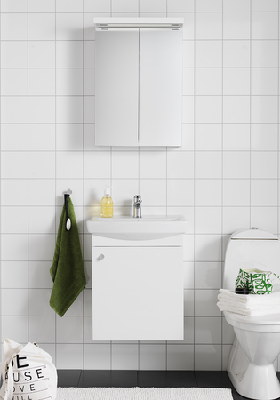 Life 500 Kompl M Speilskap Hvit M Dør